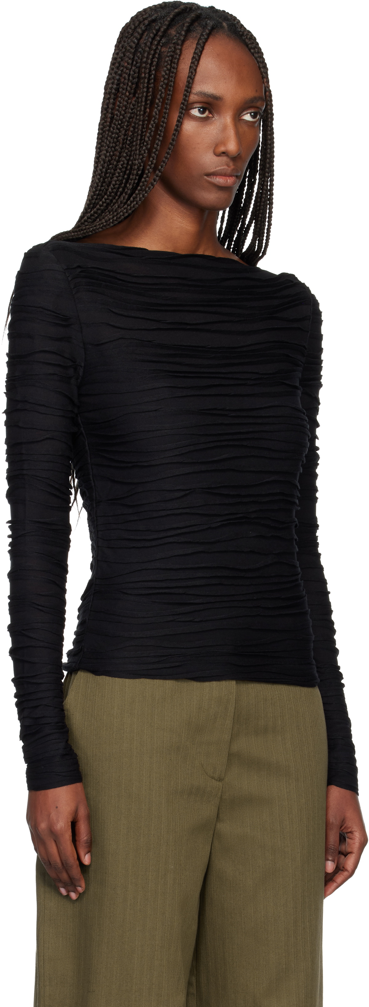 Proenza Schouler Black Proenza Schouler White Label Paloma Top