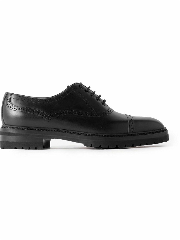 Photo: Manolo Blahnik - Norton Leather Oxford Shoes - Black