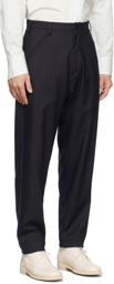 Sulvam Black Side Piping Trousers