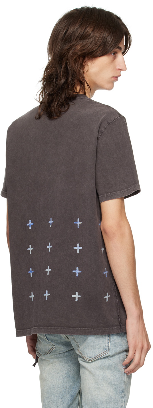 Ksubi Brown Crewneck Sinners Kash T-Shirt