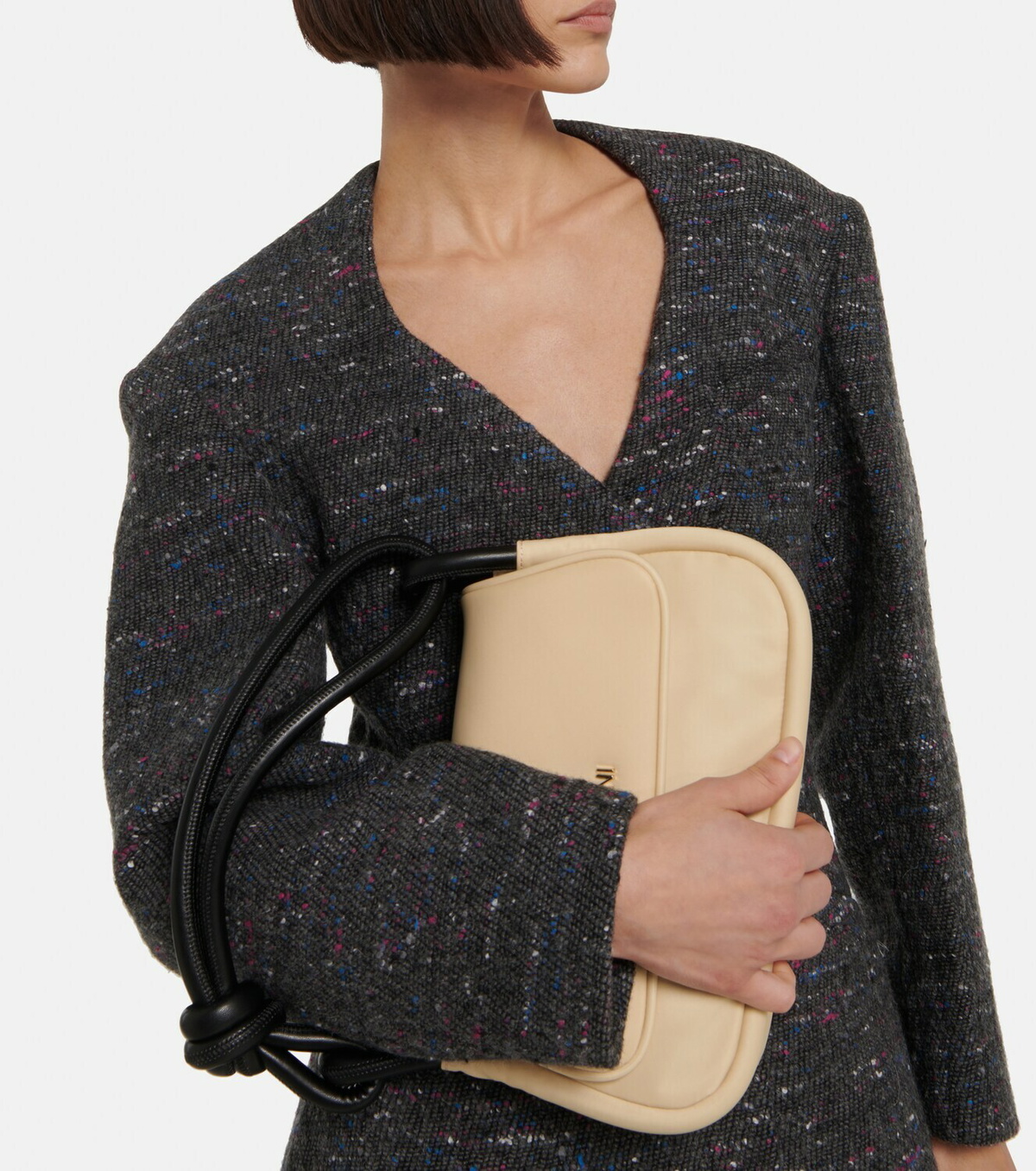 Ganni Knot nylon shoulder bag GANNI