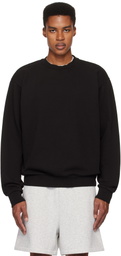 SKIMS Black Terry Classic Crewneck Sweatshirt