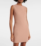 Elie Saab Caped floral-appliqué cady minidress