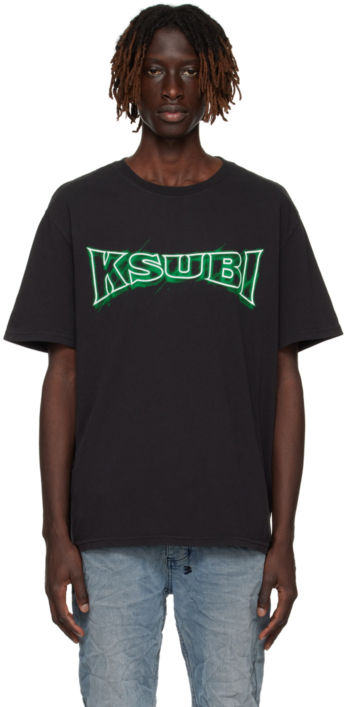 Ksubi Black Neon Kash T-Shirt Ksubi