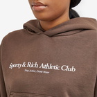 Sporty & Rich Women's Athletic Club Hoodie in Chocolate