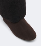 Yves Salomon Shearling and suede knee-high boots
