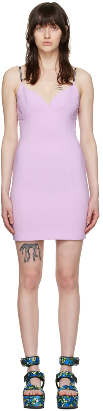 Photo: Versace Jeans Couture Purple Logo Mini Dress