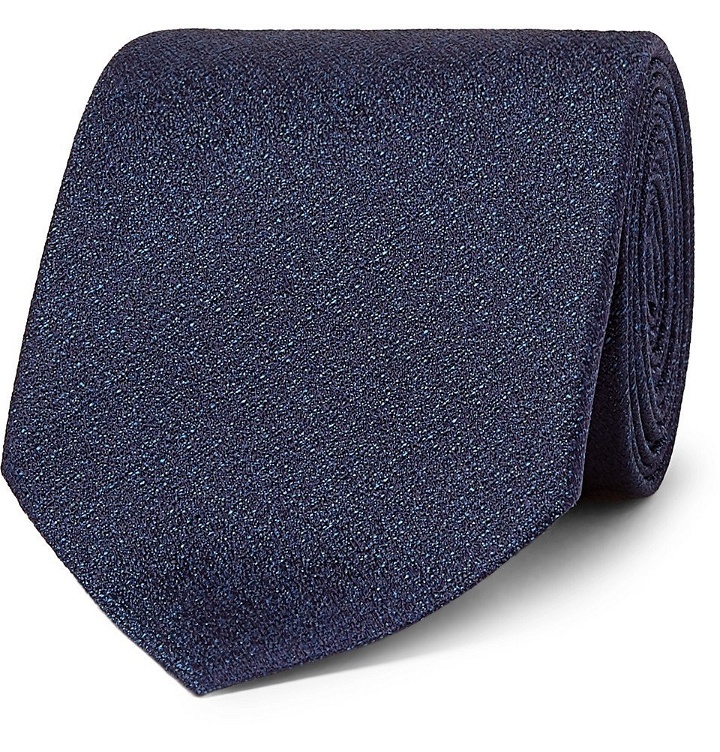 Photo: TOM FORD - 8cm Metallic Silk-Jacquard Tie - Men - Blue