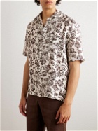De Petrillo - Floral-Print Linen Shirt - Neutrals