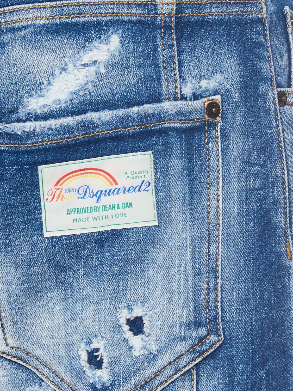 DSQUARED2 - Tidy Biker Stretch Cotton Denim Jeans Dsquared2