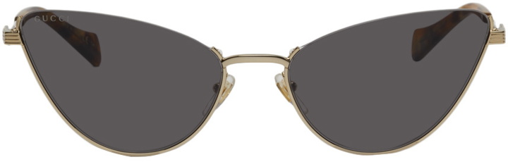 Photo: Gucci Gold Cat-Eye Sunglasses