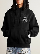 Gallery Dept. - Logo-Print Cotton-Jersey Hoodie - Black