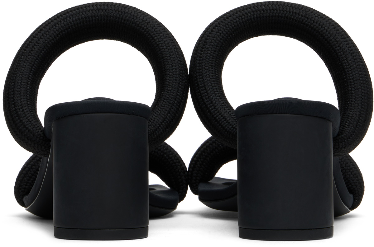 alexander wangベロアミュール Alexander Wang Black Jax Tubular Heeled Sandals Alexander Wang