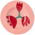 Laetitia Rouget Red & Pink Tulip Dinner Plate