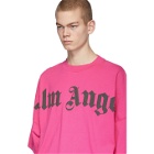Palm Angels Pink Front Logo Over T-Shirt