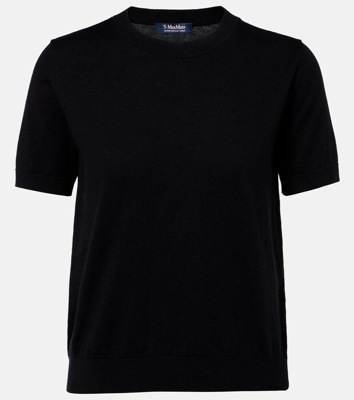 'S Max Mara Cotton, silk, and cashmere knitted top