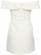 SELF-PORTRAIT Off-the-shoulder Bow Crepe Mini Dress