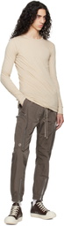 Rick Owens Brown Temple Low Sneakers