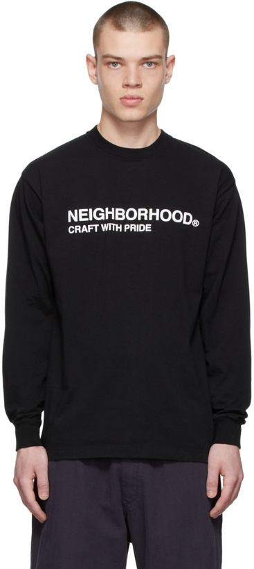 Photo: Neighborhood Black ID Long Sleeve T-Shirt
