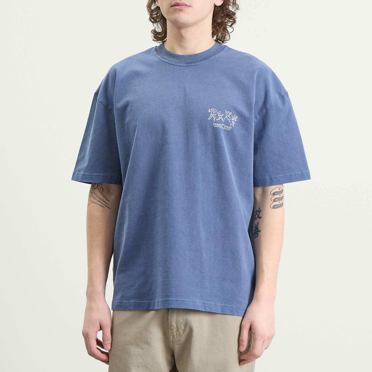 Bound Men's Dancing T-Shirt in Washed Light Navy