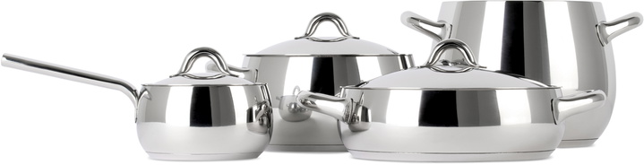 Photo: Alessi Silver Mami Pots & Pans Set, 7 pcs