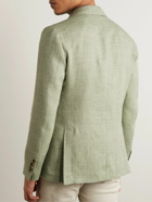 Lardini - Linen and Wool-Blend Hopsack Blazer - Green