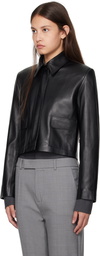 Nour Hammour Black Bleeker Leather Jacket