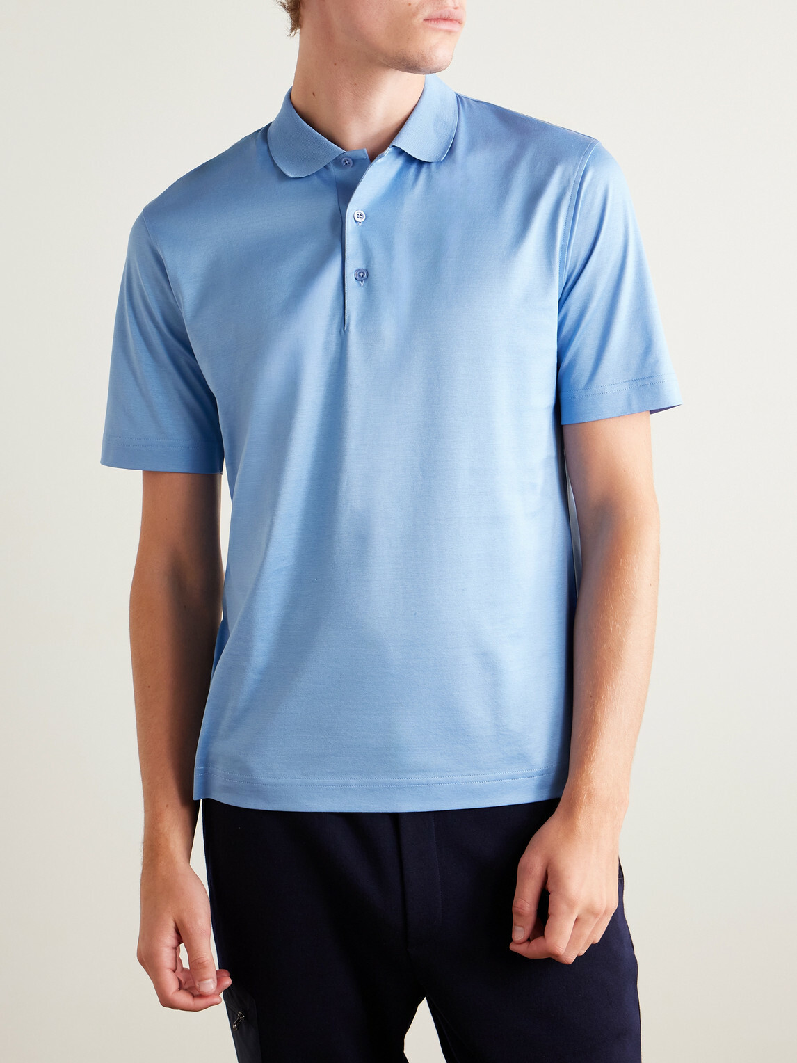 Charvet - Cotton Polo Shirt - Blue