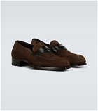 Tom Ford - Suede Elkan twisted band loafers