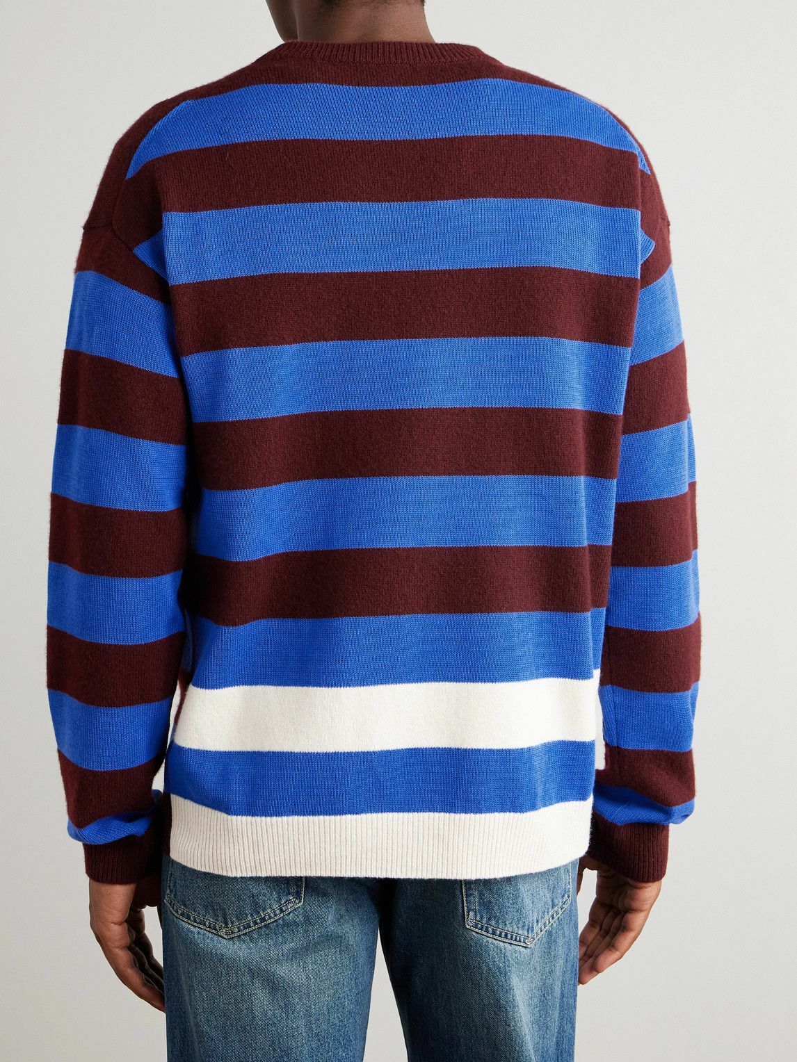 Paul Smith - Striped Wool and Cotton-Blend Sweater - Blue