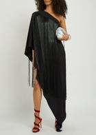 The New Arrivals Ilkyaz Ozel Angelica Fringed Woven Maxi Dress Black