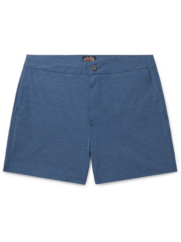 Photo: Faherty - All Day Straight-Leg Recycled Stretch-Shell Shorts - Blue