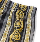 Versace - Printed Cotton Boxer Shorts - Black