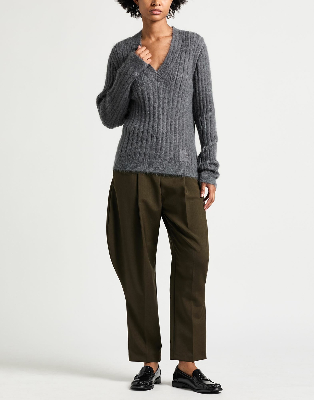 Fendi Womens Sweater in Grey