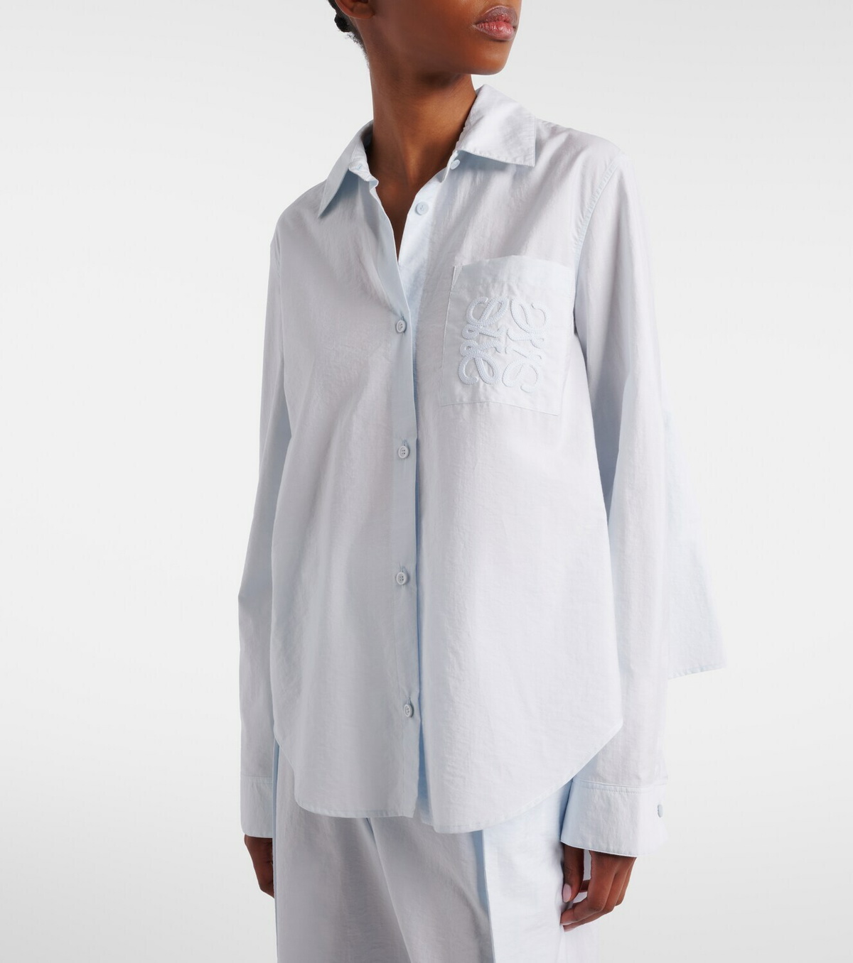 Loewe Paula's Ibiza Anagram cotton-blend poplin shirt