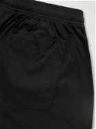 Vetements - Wide-Leg Logo-Print Cotton-Jersey Drawstring Shorts - Black