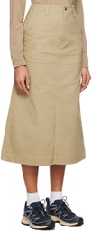 Snow Peak Beige Takibi Chino Maxi Skirt