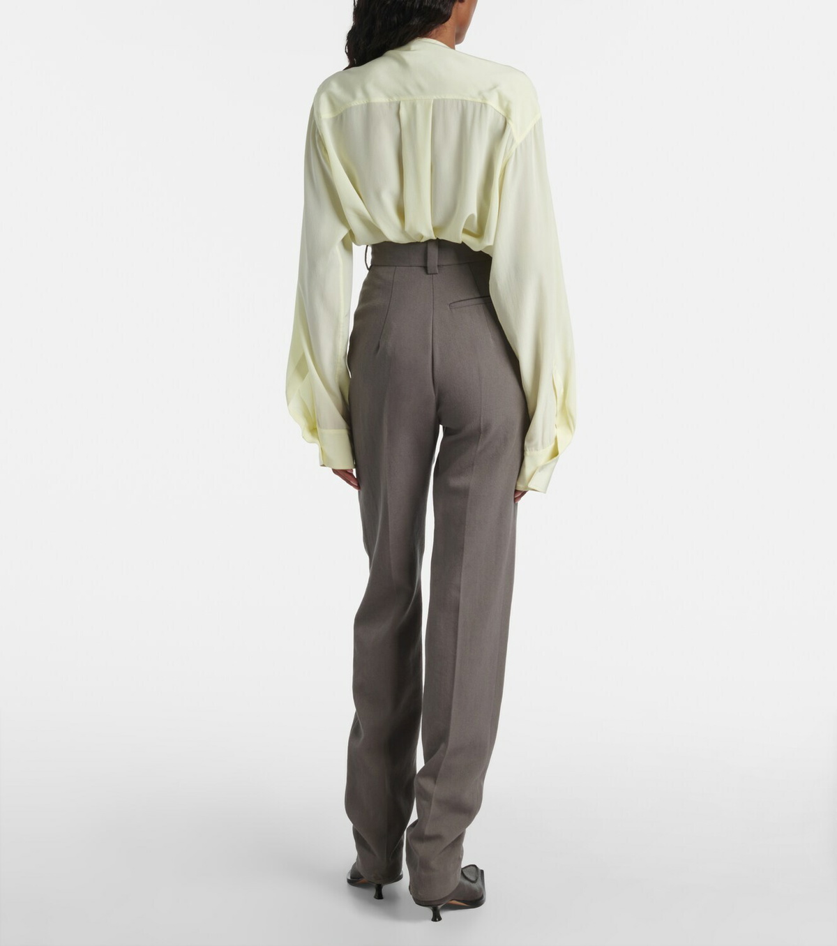 Calvin Klein Collection Lucia high-rise wool slim pants