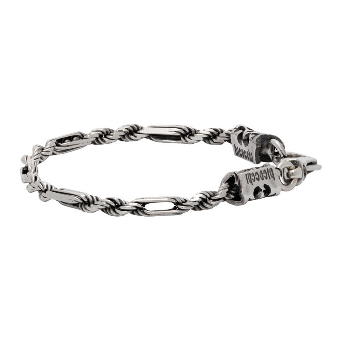 Emanuele Bicocchi Silver Padlock Bracelet