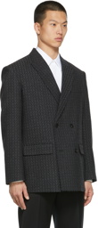 Valentino Grey Wool 'Optical Valentino' Blazer