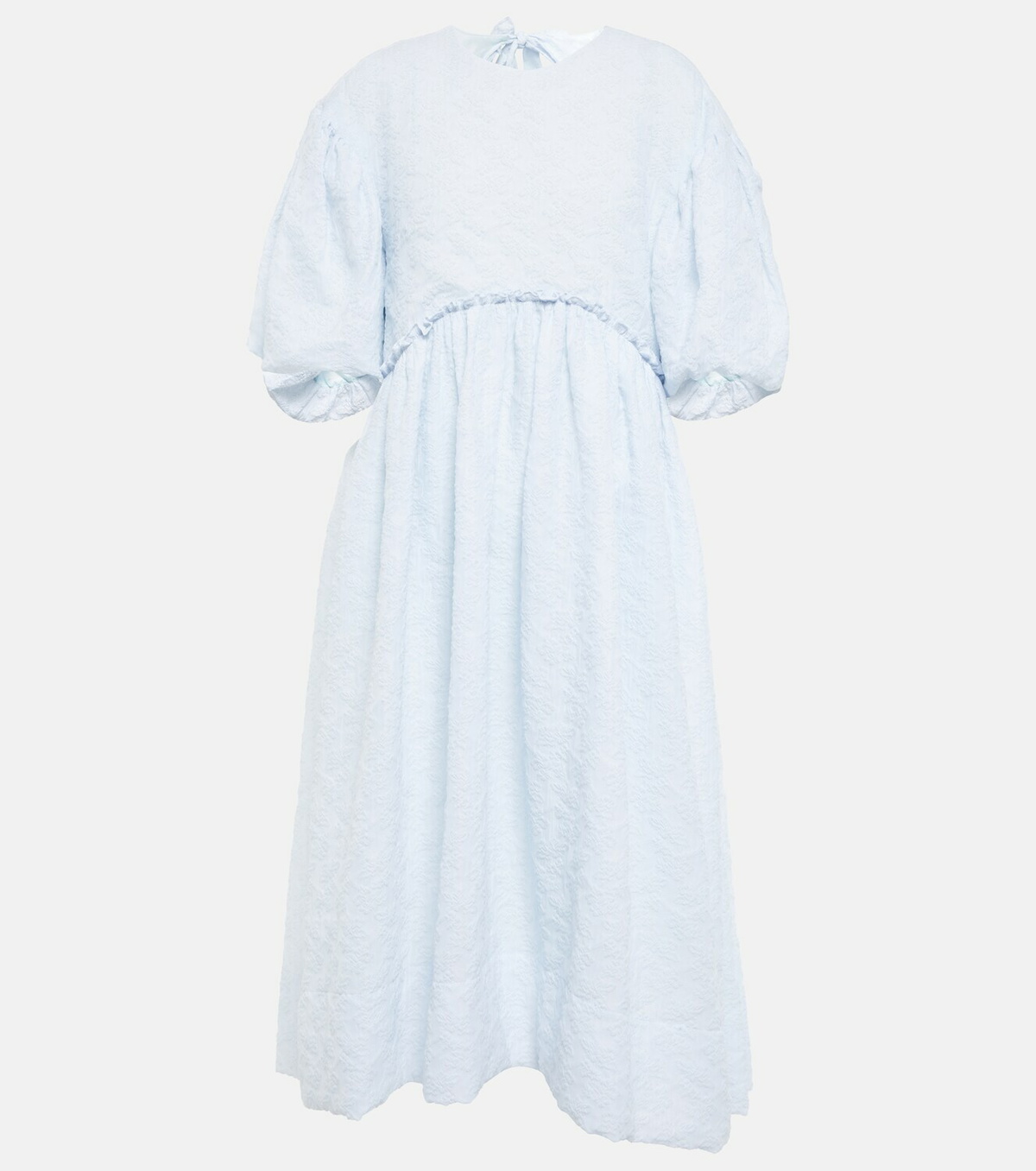 ■Simone Rocha■パフスリーブコットンポプリンミディドレス Simone Rocha - Puff-sleeve cotton-blend midi dress Simone Rocha