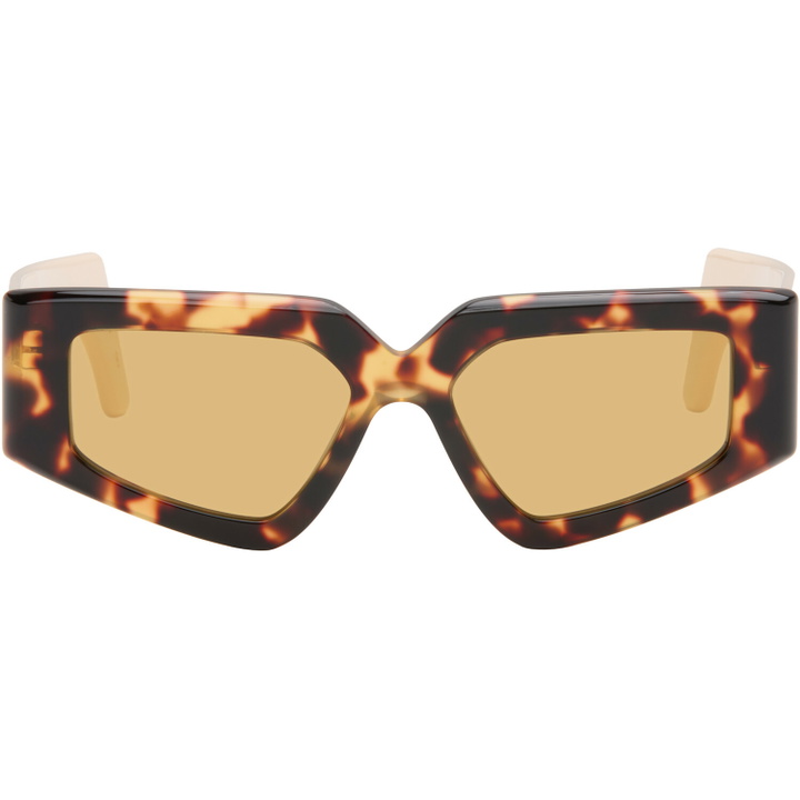 Photo: Valentino Brown & Beige Ultra Vintage V Logo Sunglasses