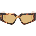 Valentino Brown & Beige Ultra Vintage V Logo Sunglasses