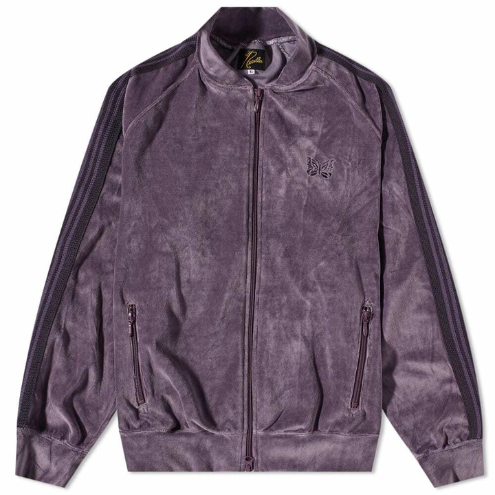 Photo: Needles Men's Velour Track Jacket in Purple