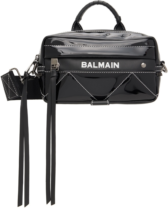 Photo: Balmain Black Logo Print Bag