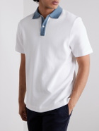 Mr P. - Clubhouse Cotton-Piqué Polo Shirt - White
