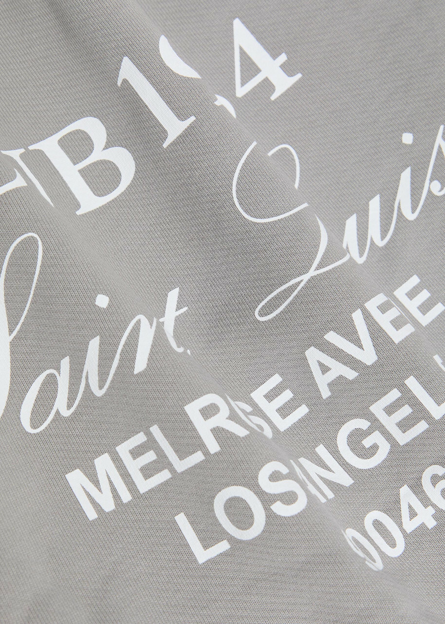 Club 1984 Melrose Hooded Cotton Sweatshirt Dark Grey