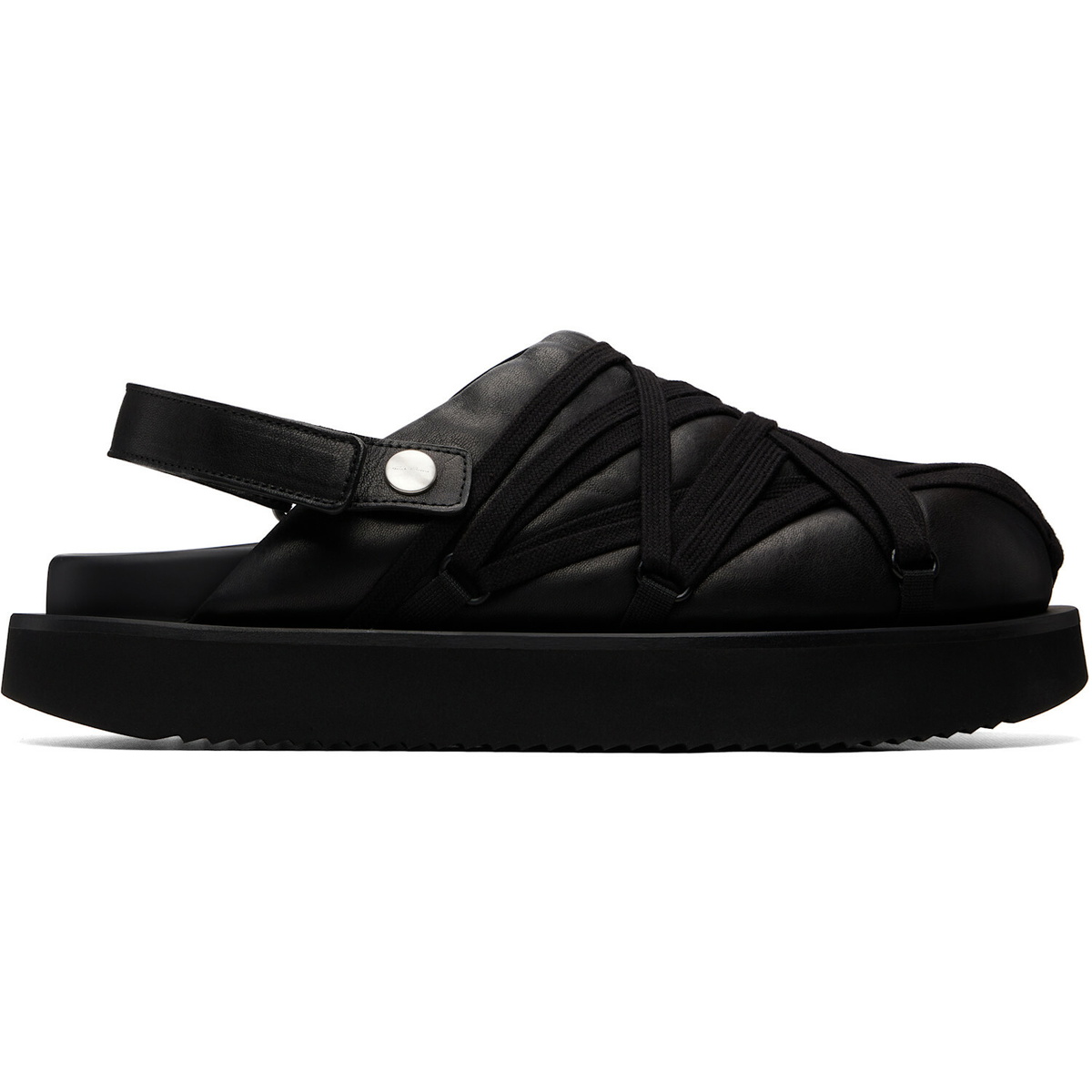 Rick Owens Black Tower Megalace Padded Platform Loafers