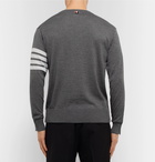 Thom Browne - Striped Merino Wool Sweater - Men - Gray