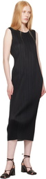 PLEATS PLEASE ISSEY MIYAKE Black Basics Maxi Dress